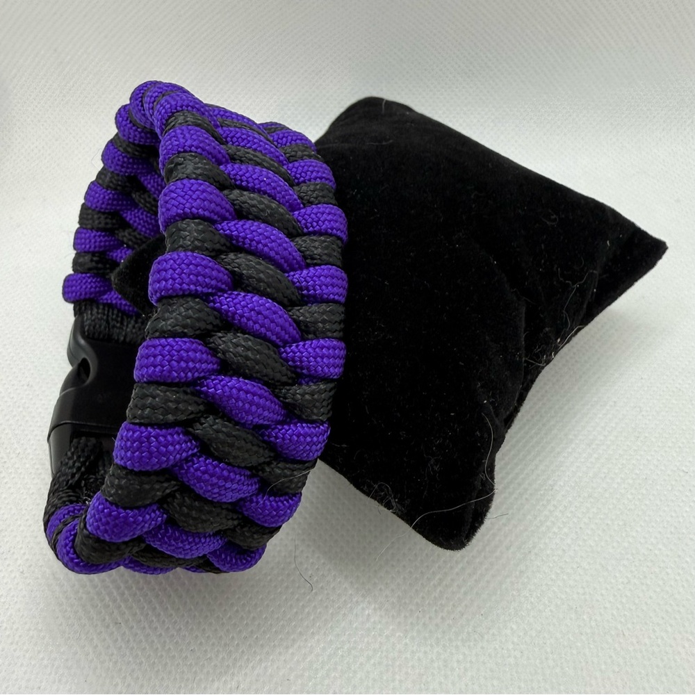 Handmade Purple and Black Paracord Bracelet